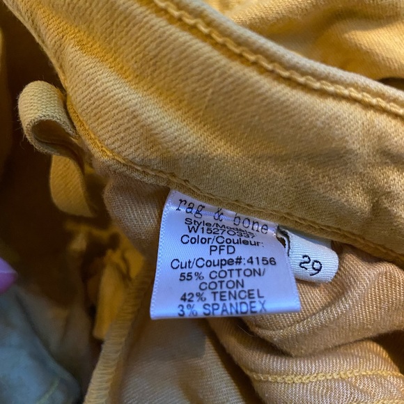 Rag & Bone mustard-colored cropped skinny jeans - Picture 7 of 14